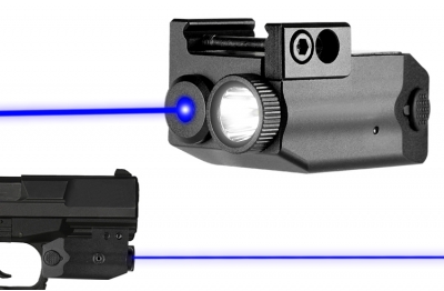 2HY09 450流明紧凑型手电筒和蓝光激光瞄准器组合 US...