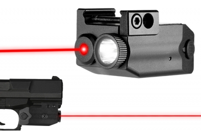 2HY09 450流明紧凑型手电筒和红光激光瞄准器组合 US...