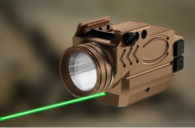 2HY12 战术型 1000 流明手电筒和绿色激光瞄准器组合 磁...