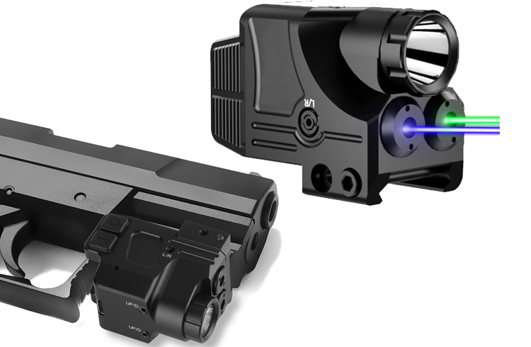 3HY01GBL600 流明手电筒与绿蓝双激光瞄准器组合