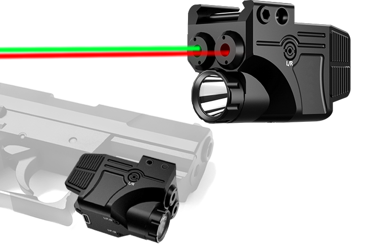 3HY01GRL600 流明手电筒与红绿双激光瞄准器组合
