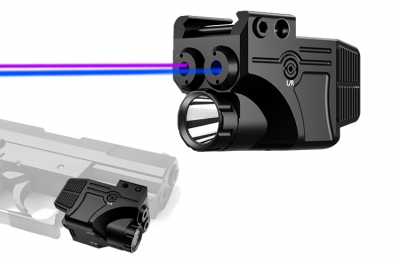 3HY01BPL 600流明手电筒与蓝紫双激光瞄准器组合...