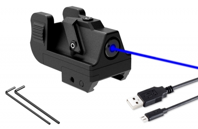 XYH03 Low-profile compact blue laser sight recha...